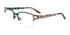 Takumi TK1291 Eyeglasses with Clip-on Sunglasses | Size 52 / Teal & Gold