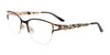 Takumi TK1291 Eyeglasses with Clip-on Sunglasses | Size 52 / Black & Pink Gold