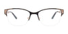 Takumi TK1291 Eyeglasses with Clip-on Sunglasses | Size 52 / Black & Pink Gold
