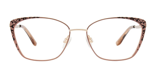 Takumi TK1292 Eyeglasses with Clip-on Sunglasses / Size 53 / Beige & Gold/Mocha Mousse