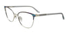 Takumi TK1293 Eyeglasses with Clip-on Sunglasses | Size 52 / Steel With Pattern