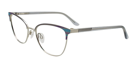 Takumi TK1293 Eyeglasses with Clip-on Sunglasses Steel With Pattern