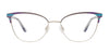 Takumi TK1293 Eyeglasses with Clip-on Sunglasses | Size 52 / Black & Gold With Pattern