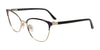 Takumi TK1293 Eyeglasses with Clip-on Sunglasses | Size 52 / Black & Gold With Pattern