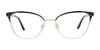 Takumi TK1293 Eyeglasses with Clip-on Sunglasses | Size 52 / Black & Gold With Pattern