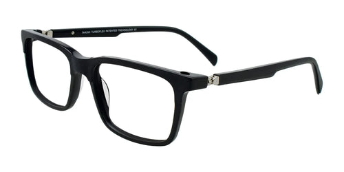 Takumi TK1294 Eyeglasses with Clip-on Sunglasses / Size 54 / Black Brushed