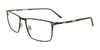 Takumi TK1295 Eyeglasses with Clip-on Sunglasses | Size 57 / Brushed Black