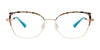 Takumi TK1297 Eyeglasses | Size 54 / Steel & Blue Pattern