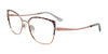 Takumi TK1297 Eyeglasses | Size 54 / Rose Gold & Black Pattern