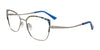 Takumi TK1297 Eyeglasses | Size 54 / Steel & Blue Pattern