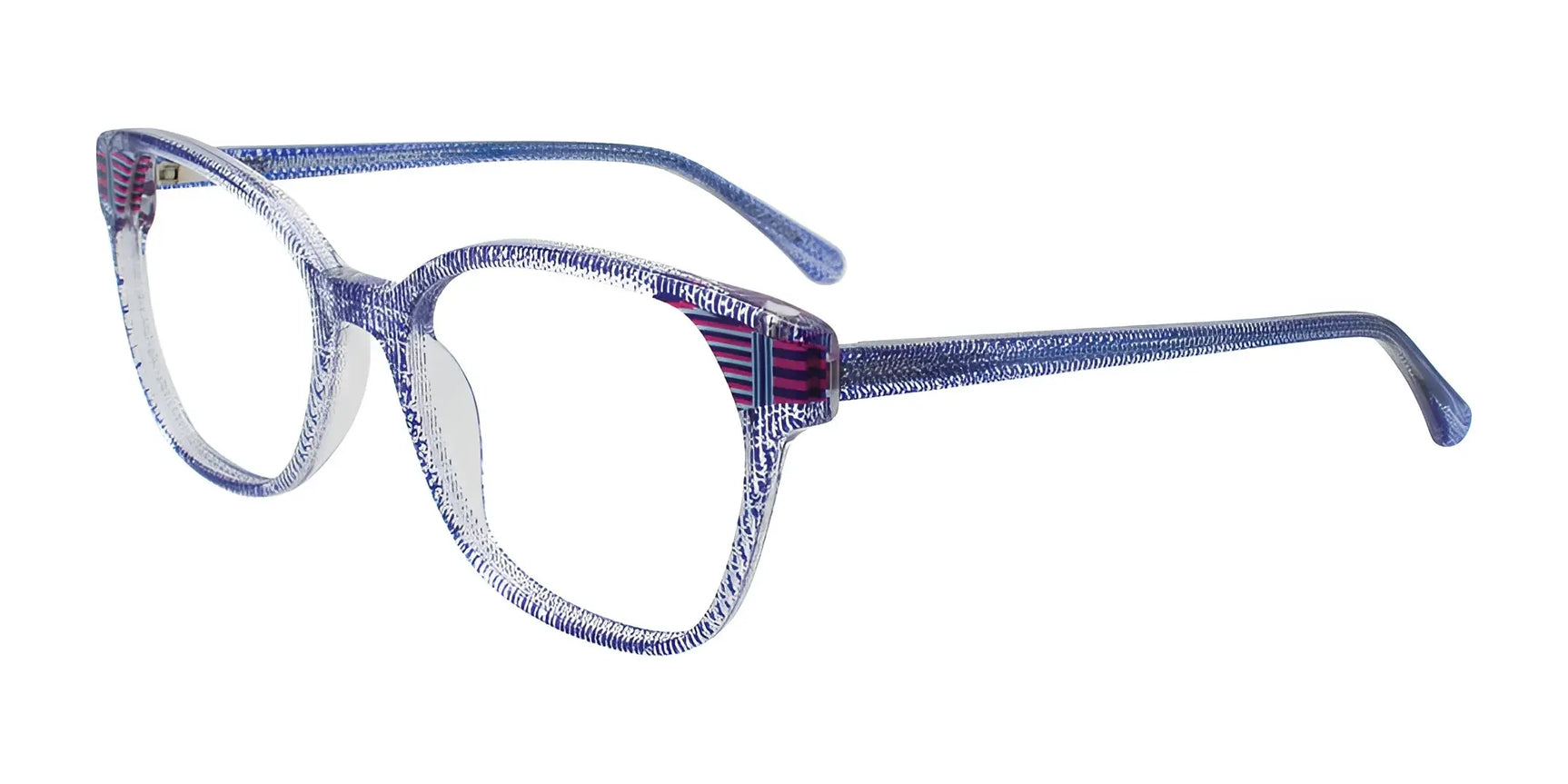 Takumi TK1299 Eyeglasses with Clip-on Sunglasses Ultramarine & Crystal