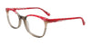 Takumi TK1302 Eyeglasses with Clip-on Sunglasses | Size 53 / Grey & Beige & Red