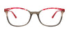 Takumi TK1302 Eyeglasses with Clip-on Sunglasses | Size 53 / Brown & Teal & Marbled
