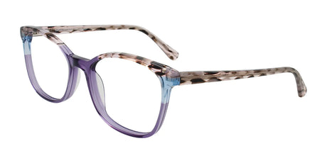 Takumi TK1302 Eyeglasses with Clip-on Sunglasses Purple & Blue & Pink