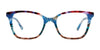 Takumi TK1303 Eyeglasses with Clip-on Sunglasses | Size 54 / Blue & Multicolor