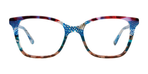 Takumi TK1303 Eyeglasses with Clip-on Sunglasses / Size 54 / Blue & Multicolor