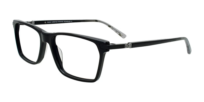Takumi TK1307 Eyeglasses with Clip-on Sunglasses | Size 55 / Black