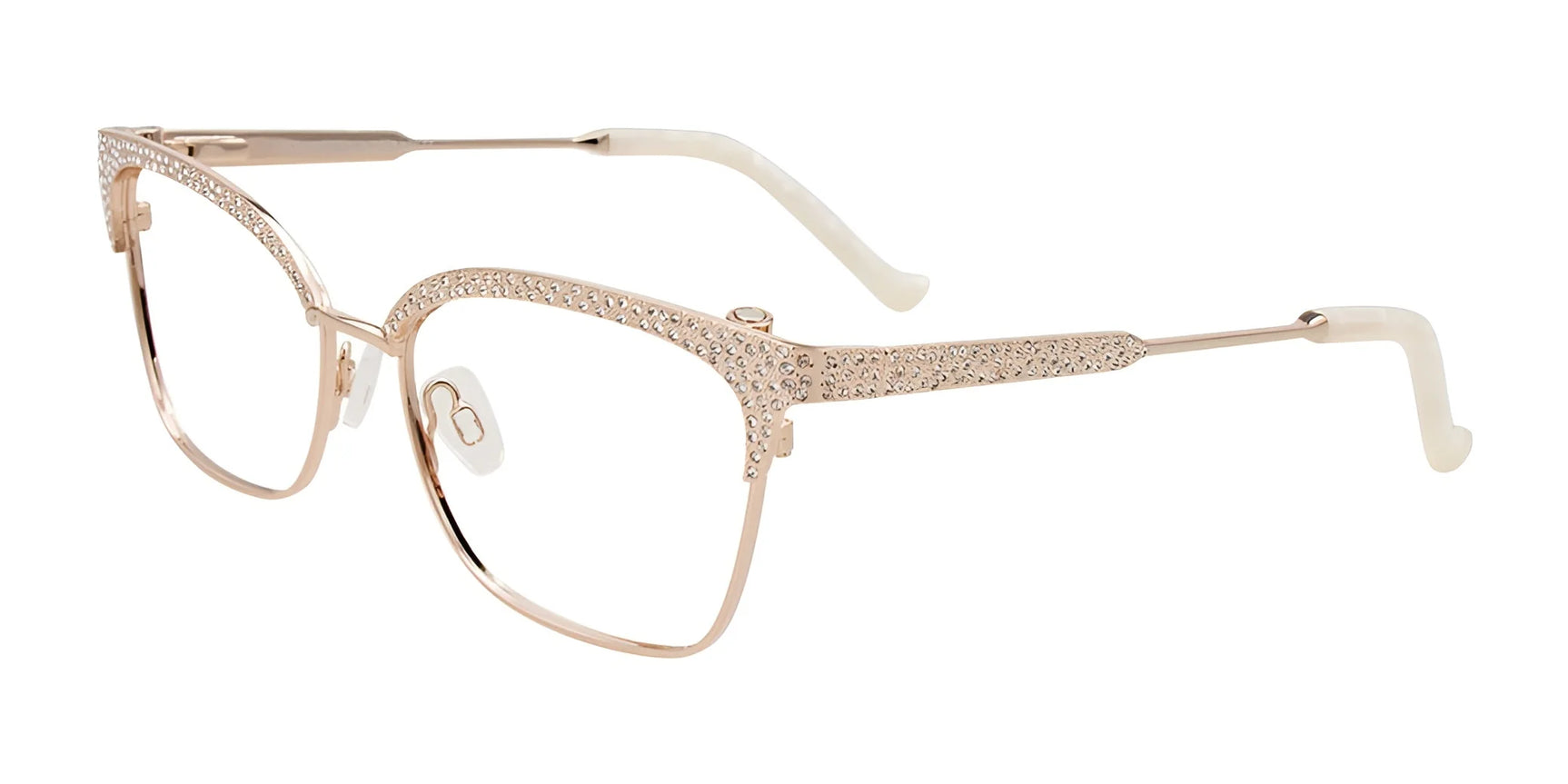 Takumi TK1314 Eyeglasses Soft Gold With Crystals