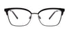 Takumi TK1314 Eyeglasses with Clip-on Sunglasses | Size 53 / Black With Crystals