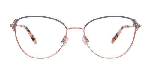 Takumi TK1322 Eyeglasses / Size 52 / Beige & Pink Gold
