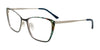 Takumi TK1325 Eyeglasses | Size 53 / Dark Blue & Animal Print