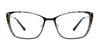 Takumi TK1325 Eyeglasses | Size 53 / Black & Animal Print