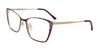 Takumi TK1325 Eyeglasses | Size 53 / Dark Purple & Animal Print