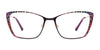 Takumi TK1325 Eyeglasses | Size 53 / Black & Animal Print