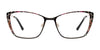 Takumi TK1325 Eyeglasses | Size 53 / Black & Animal Print
