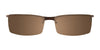 Takumi TK908 Eyeglasses with Clip-on Sunglasses | Size 52 / Satin Brown