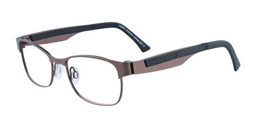Takumi TK910 Eyeglasses with Clip-on Sunglasses / Size 50 / Satin Brown