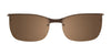 Takumi TK910 Eyeglasses with Clip-on Sunglasses | Size 50 / Satin Brown