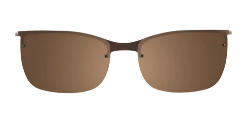 Takumi TK910 Eyeglasses with Clip-on Sunglasses / Size 50 / Satin Brown