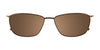 Takumi TK915 Eyeglasses with Clip-on Sunglasses | Size 53 / Satin Brown & Light Brown