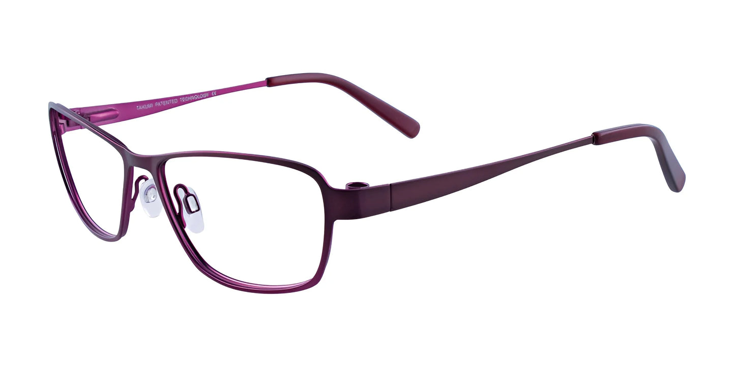 Takumi TK915 Eyeglasses with Clip-on Sunglasses Satin Eggplant & Fuchsia