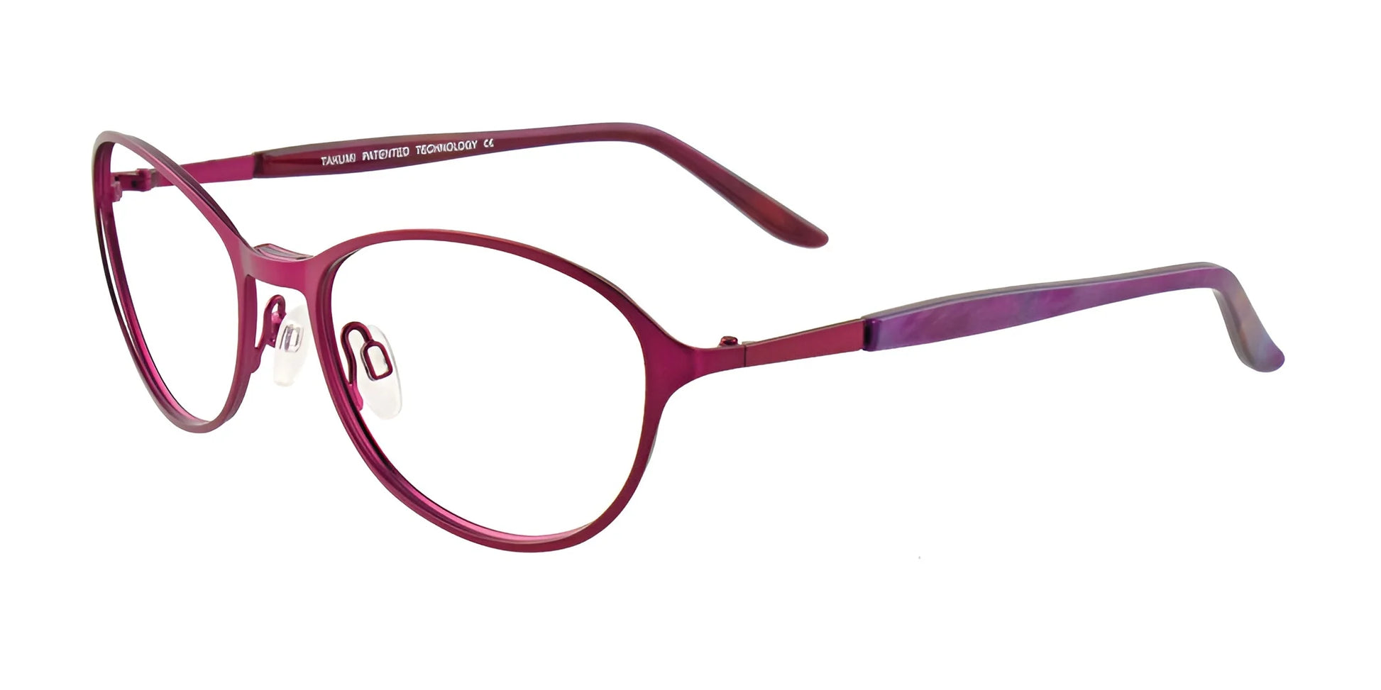 Takumi TK916 Eyeglasses with Clip-on Sunglasses Matt Fuschia