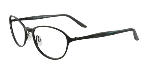 Takumi TK916 Eyeglasses with Clip-on Sunglasses / Size 53 / Matt Black