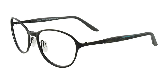Takumi TK916 Eyeglasses with Clip-on Sunglasses | Size 53 / Matt Black