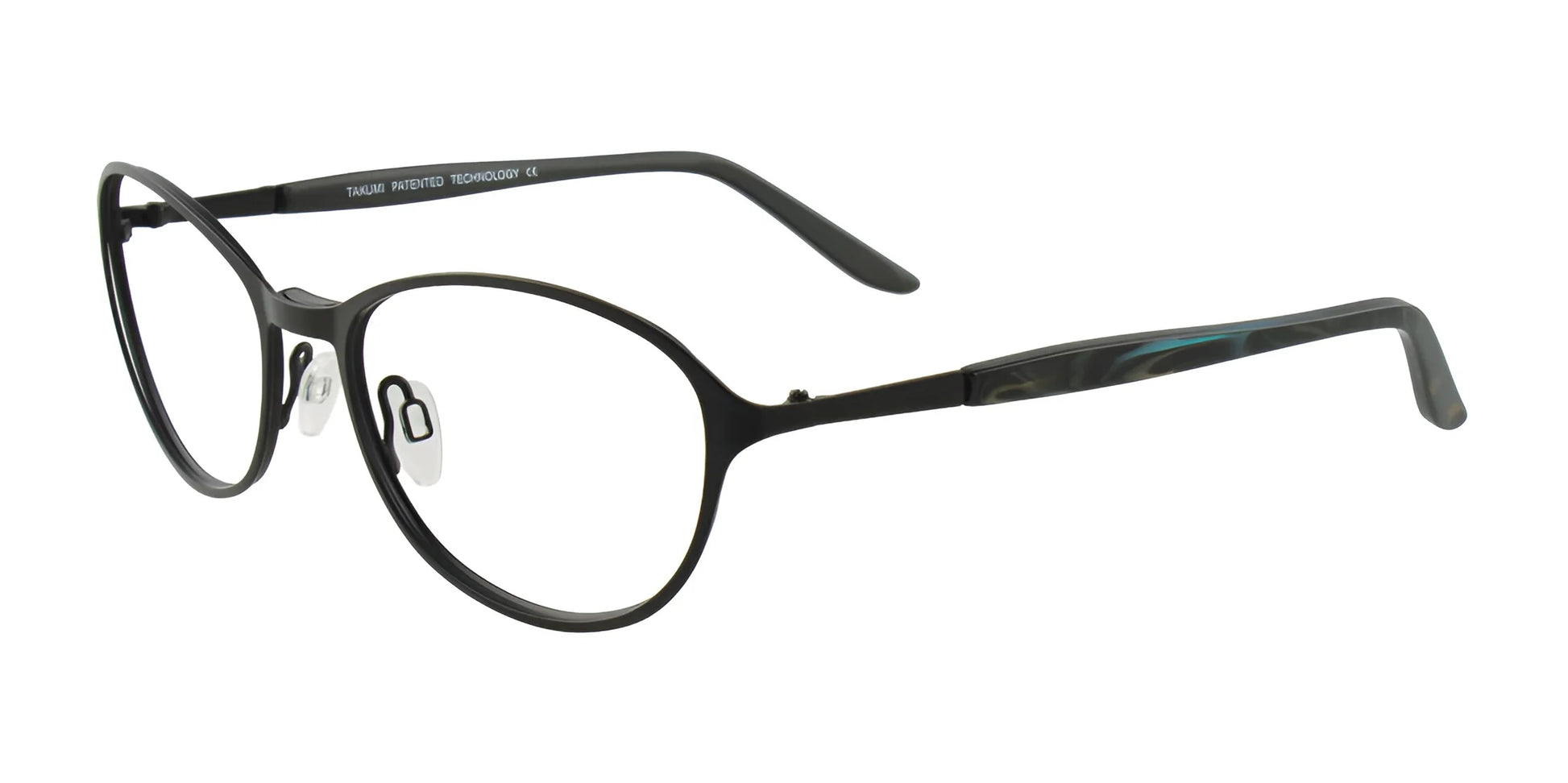 Takumi TK916 Eyeglasses with Clip-on Sunglasses Matt Black
