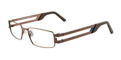 Takumi TK917 Eyeglasses with Clip-on Sunglasses Satin Brown & Navy
