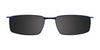 Takumi TK917 Eyeglasses with Clip-on Sunglasses | Size 53 / Metallic Blue & Silver