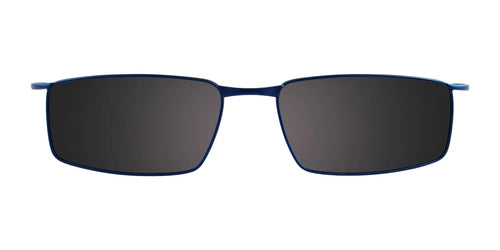 Takumi TK917 Eyeglasses with Clip-on Sunglasses / Size 53 / Metallic Blue & Silver