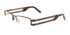 Takumi TK918 Eyeglasses with Clip-on Sunglasses | Size 49 / Satin Brown & Silver