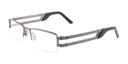 Takumi TK918 Eyeglasses with Clip-on Sunglasses Satin Grey & Navy
