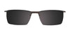 Takumi TK918 Eyeglasses with Clip-on Sunglasses | Size 49 / Matt Black & Burgundy