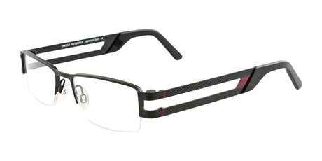 Takumi TK918 Eyeglasses with Clip-on Sunglasses Matt Black & Burgundy