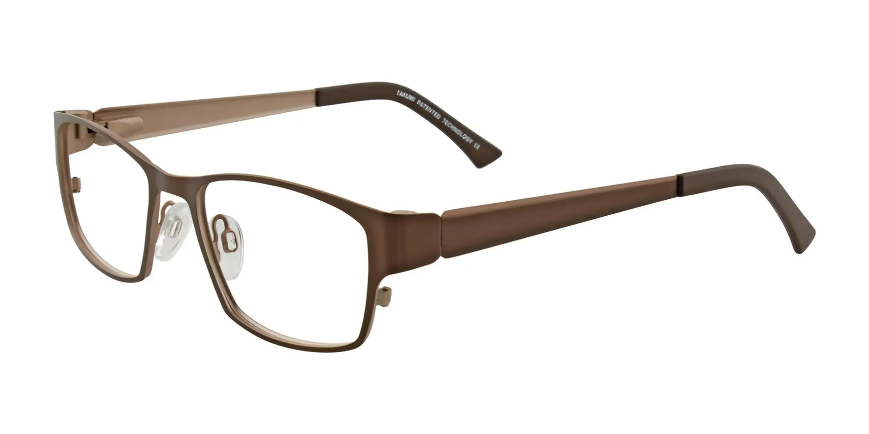 Takumi TK919 Eyeglasses with Clip-on Sunglasses Satin Dark Brown