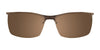 Takumi TK919 Eyeglasses with Clip-on Sunglasses | Size 52 / Satin Dark Brown