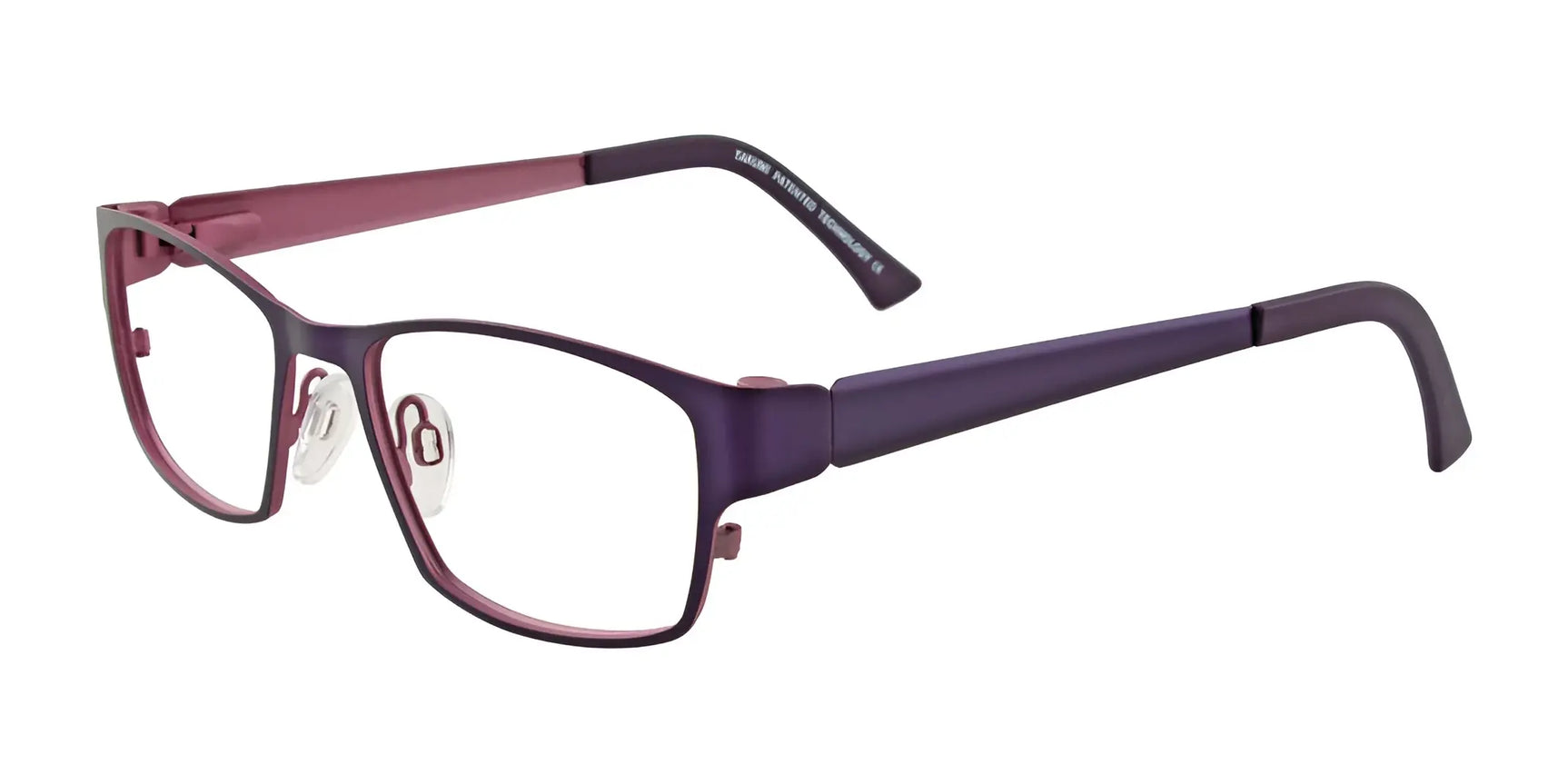 Takumi TK919 Eyeglasses with Clip-on Sunglasses Satin Dark Violet