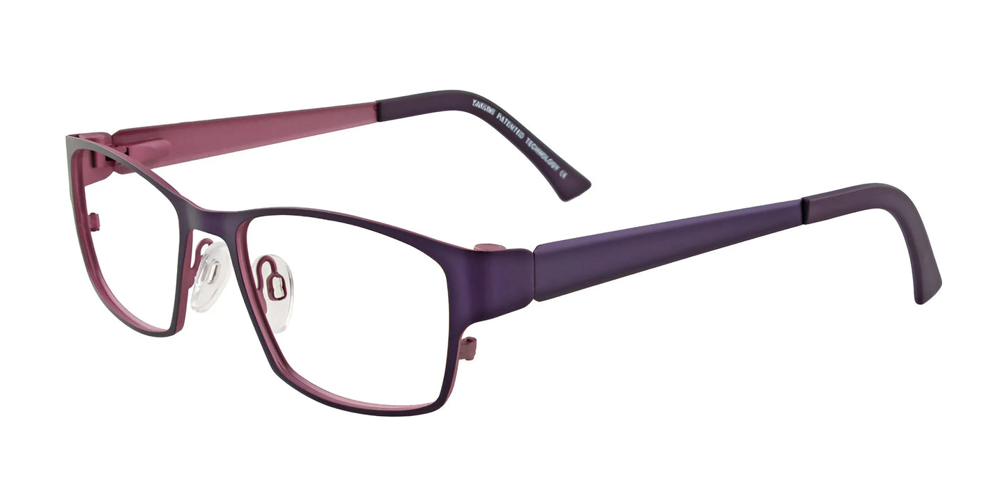 Takumi TK919 Eyeglasses with Clip-on Sunglasses Satin Dark Violet